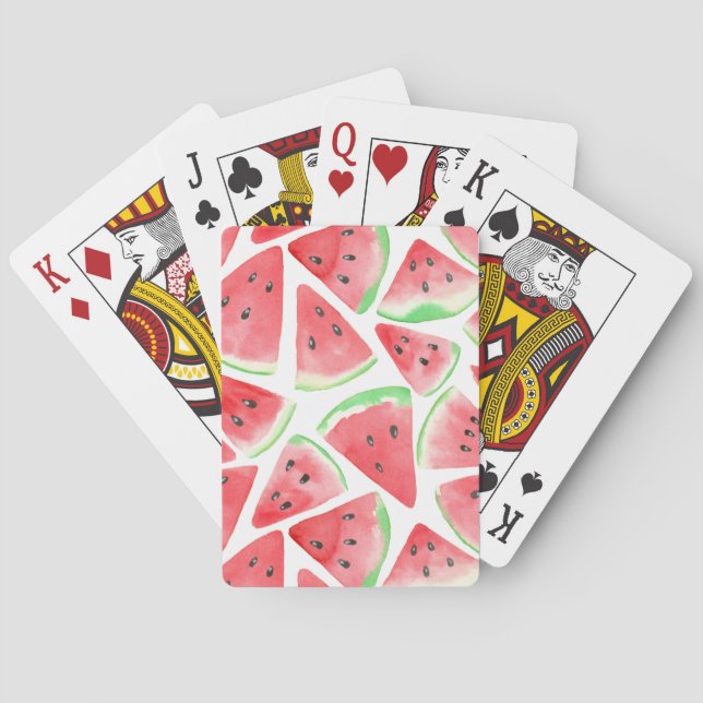 Watermelon slices pattern playing cards (Back)