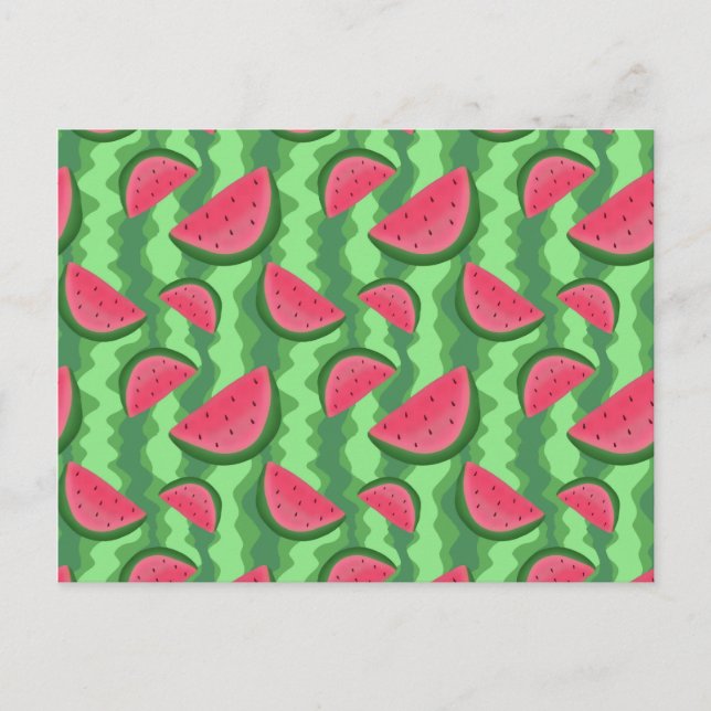 Watermelon Slices Pattern Postcard (Front)