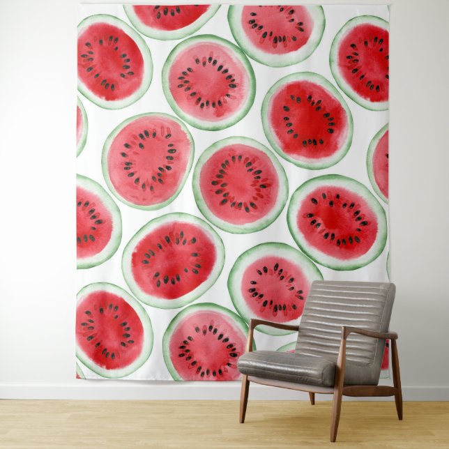 Watermelon slices pattern tapestry (In Situ)