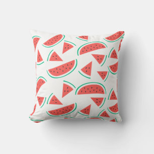 watermelon slices pattern throw pillow