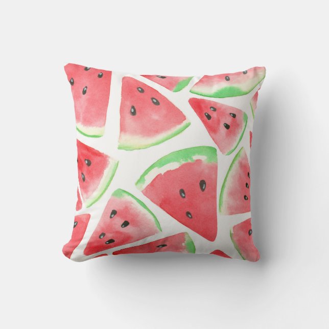 Watermelon slices pattern throw pillow (Front)