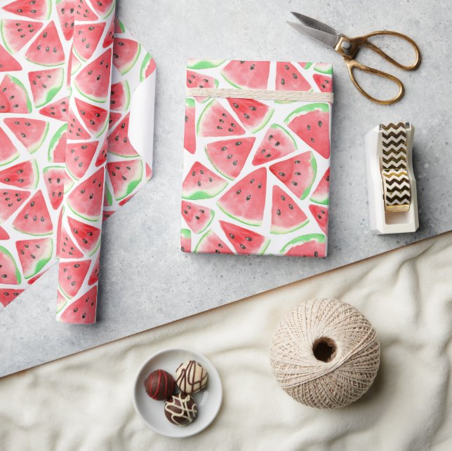 Watermelon slices pattern wrapping paper (Crafts)