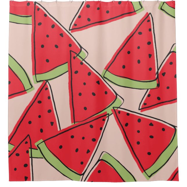 Watermelon Slices Pink Background Pattern (Front)