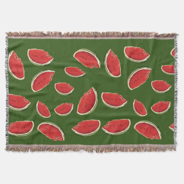 Watermelon Slices Throw Blanket (Front)