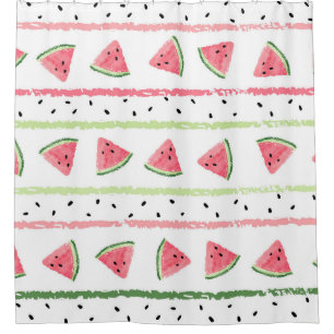 Watermelon Slices: Watercolor Striped Seamless