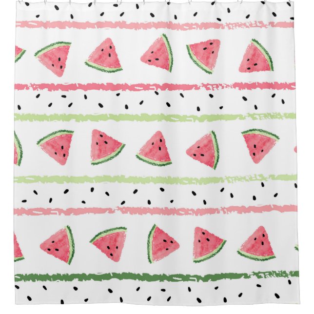 Watermelon Slices: Watercolor Striped Seamless (Front)