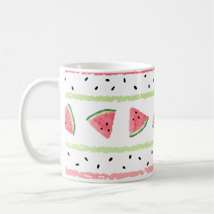 Watermelon Slices: Watercolor Striped Seamless Coffee Mug