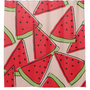 watermelon slices with pink background seamless pa