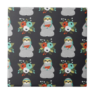 Watermelon Sloth Pattern Tile
