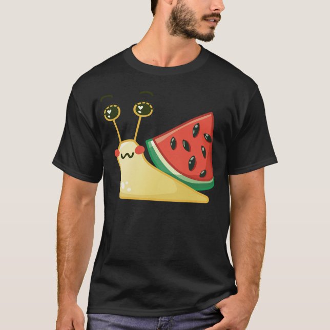 Watermelon Snail girl T-Shirt (Front)