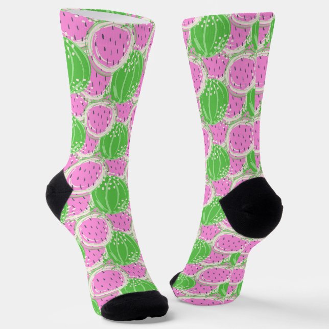 Watermelon Socks (Angled)