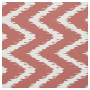 Watermelon Southern Cottage Chevrons Fabric