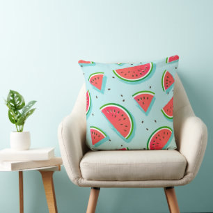 Watermelon Splash 20x20 Throw Pillow