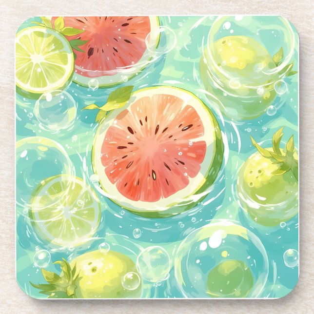 Watermelon Splash Coaster (Front)