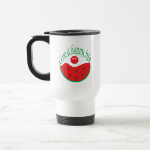 Watermelon Splash Travel Mug Cute Summer Design