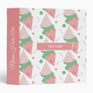 Watermelon Sprinkles Pattern 3 Ring Binder