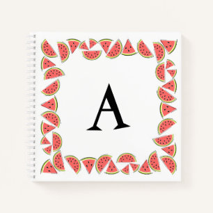 Watermelon Square Monogram Notebook