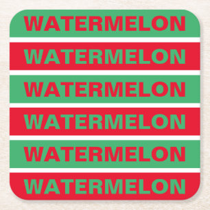 Watermelon square paper coaster