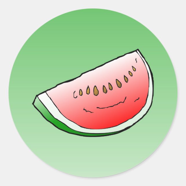 Watermelon - Sticker rond classique (Devant)