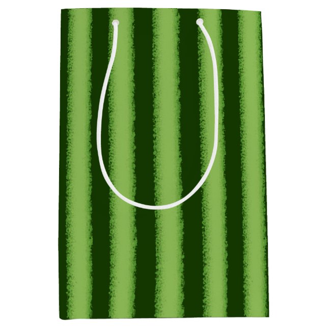 Watermelon stripe (large scale) medium gift bag (Front)