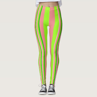 Watermelon Stripe Leggings