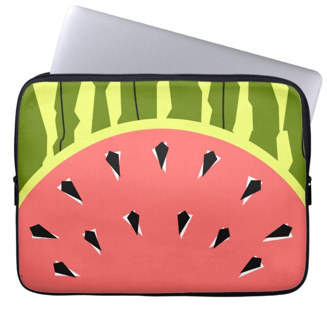 Watermelon Stripe Pink  laptop sleeve (Front)