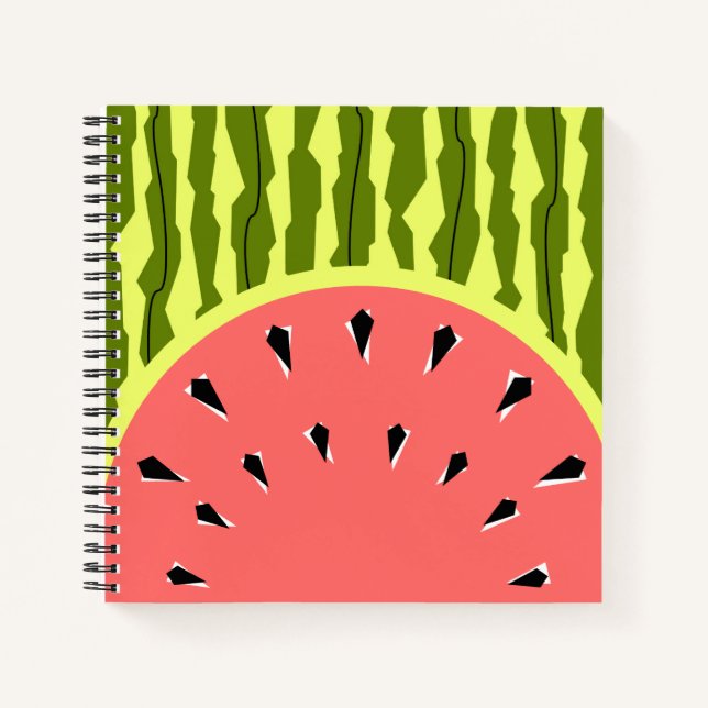 Watermelon Stripe Pink Notebook (Front)