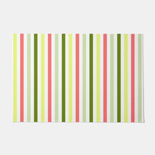 Watermelon Stripe Thin Doormat (Front)
