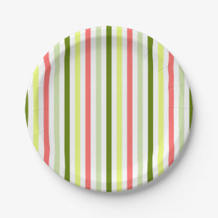 Watermelon Stripe Thin paper plates