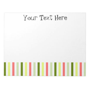 Watermelon Stripe Thin Text Notepad
