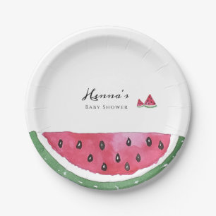 Watermelon Summer Baby Shower  Paper Plate