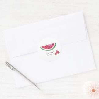 Watermelon Summer Baby Shower Sticker 