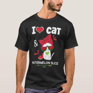 Watermelon Summer  Cat Sunglasses  Watermelon T-Shirt