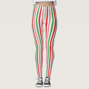 Watermelon Summer Colourful Stripes Pattern-56205  Leggings