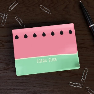 Watermelon Summer Fruit Pink and Green Post-it Notes