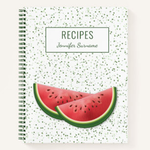 Watermelon Summer Fruit Slices Recipes Titled Notebook