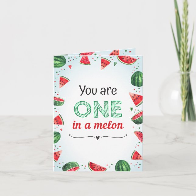 Watermelon Summer Kids Child Birthday Party Folded Invitation (Front)
