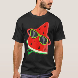 Watermelon Summer Melon With Sunglasses Funny Wate T-Shirt