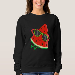 Watermelon Summer Melon With Sunglasses Watermelo Sweatshirt