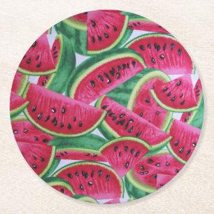 Watermelon summer party coasters