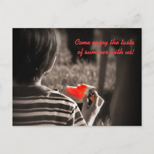 Watermelon Summer Party Invitation Postcard