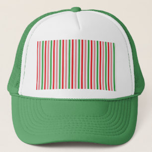 Watermelon Summer Stripes Digital Paper Trucker Hat