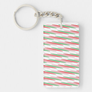 Watermelon Summer Stripes Pattern-56204 Keychain