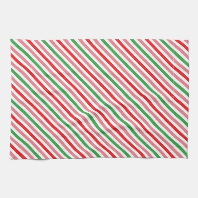 Watermelon Summer Stripes Pattern-56206 Kitchen Towel (Horizontal)