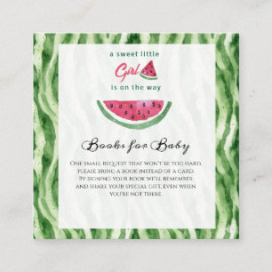 Watermelon Summer Sweet Girl Books for Baby  Enclosure Card