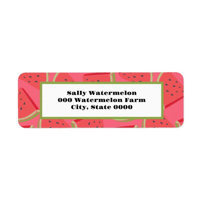 Watermelon Summer Time Address labels  (Front)