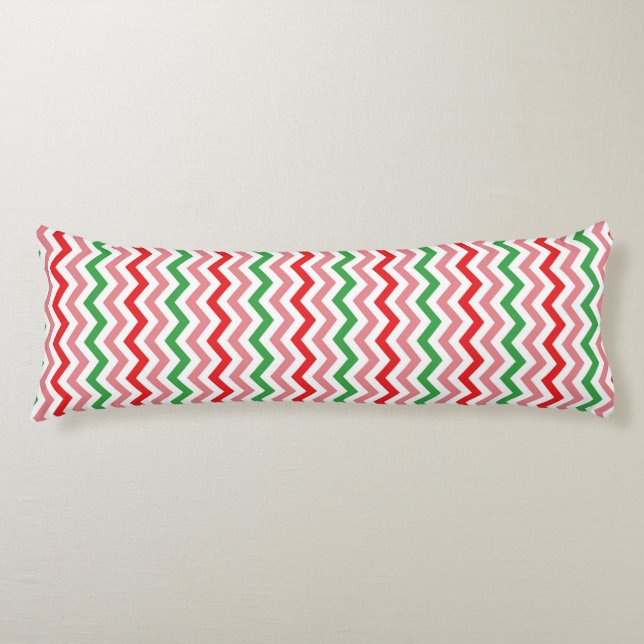Watermelon Summer Zigzag Stripes Pattern-56209 Body Pillow (Front)