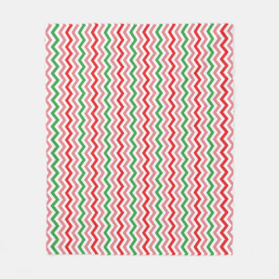 Watermelon Summer Zigzag Stripes Pattern-56209 Fleece Blanket