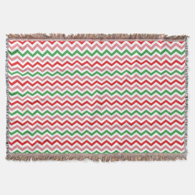 Watermelon Summer Zigzag Stripes Pattern-56209 Throw Blanket (Front)