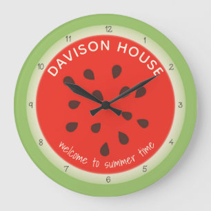 Watermelon Summertime Clock